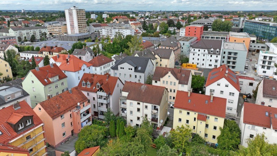 Luftbild Mehrfamilienhaus Augsburg