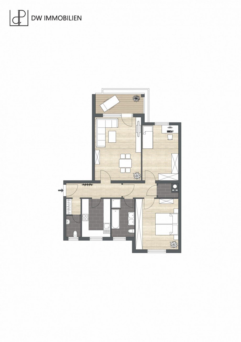 Grundriss Etagenwohnung Augsburg