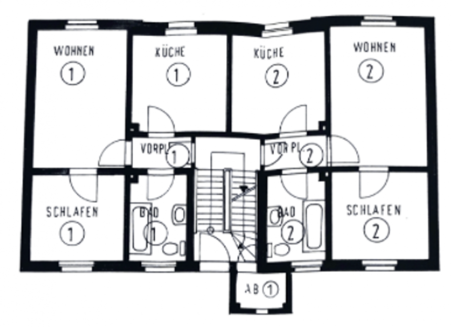 Grundriss Etage Mehrfamilienhaus Augsburg